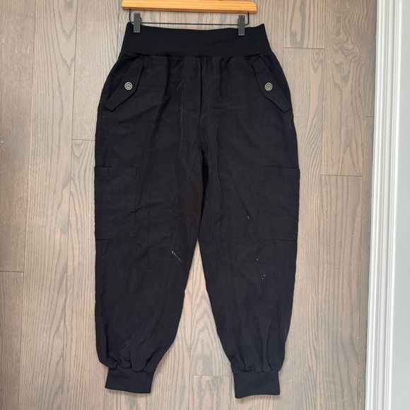 Maeve by Anthropologie Women's Size M Cicerone Cargo Utility Jogger Black Soft - Picture 2 of 14